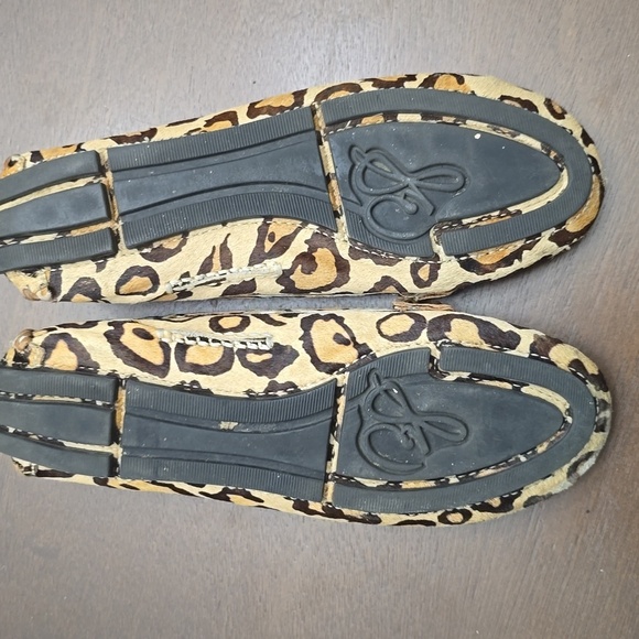 SAM EDELMAN Women's 8 M Leopard Animal Print Moccasins with Tassels - Picture 5 of 6
